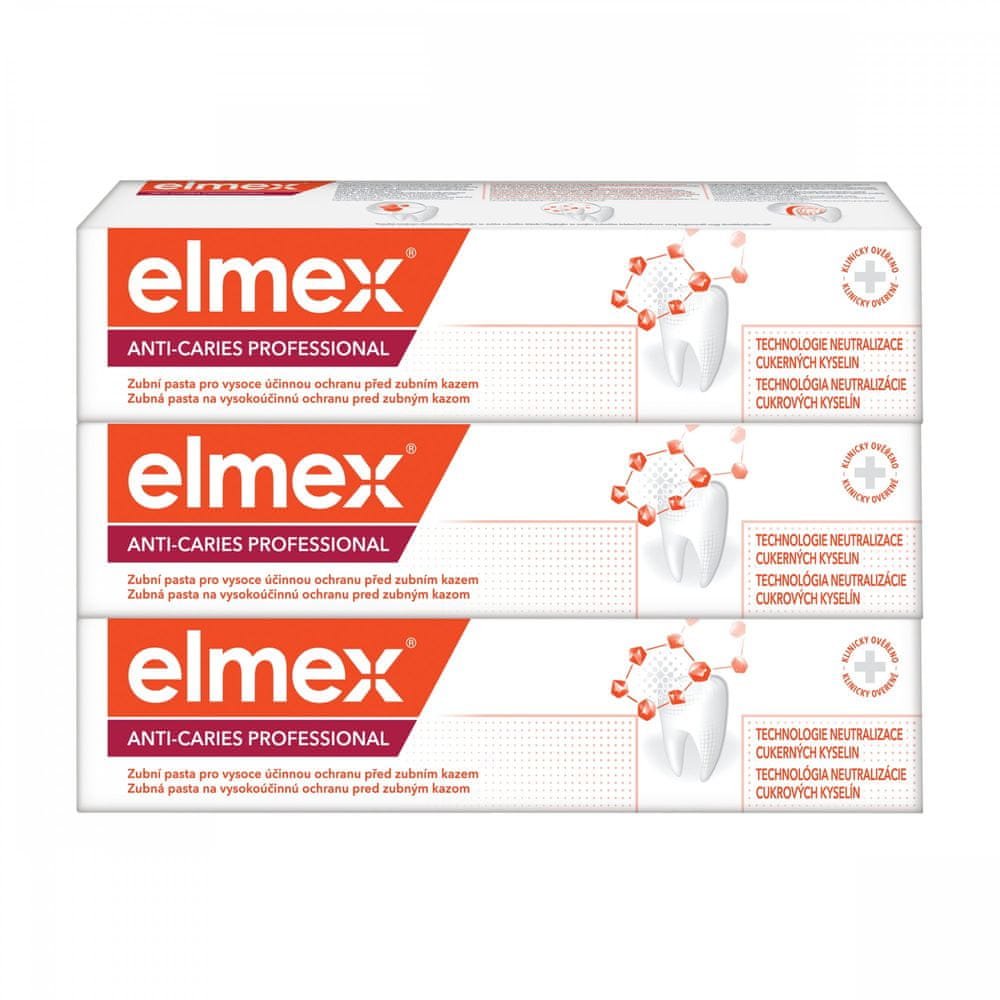 Elmex Zubní pasta Anti Caries Protection Professional 75 ml tripack