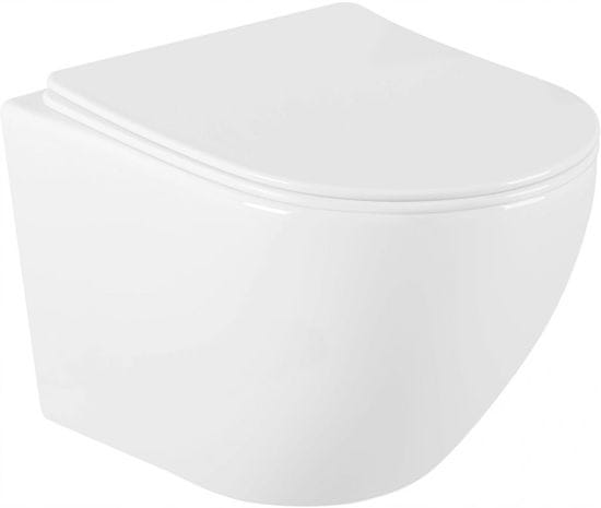Mexen Lena závěsná wc mísa včetně sedátka s slow-slim, duroplast, bílá (30220400)