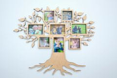 MAJA DESIGN Dřevěný strom pro 4 fotografie 10x15cm a 4 fotografie 10x10cm