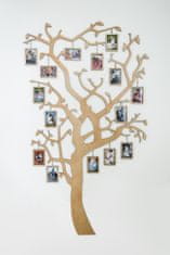 MAJA DESIGN Dřevěný strom s 15 fotorámečky pro fotografie 10x15 cm na zavěšení