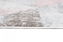 Chemex Koberec Baby Dětský Pastelové Barvy N680A Fnu Bílá Růžová Šedá 160x220 cm