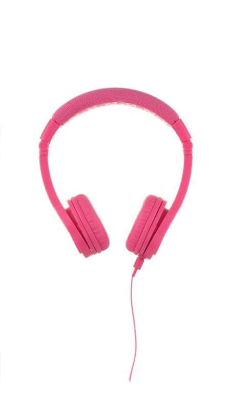 Levně BuddyPhones Explore+ dětská drátová sluchátka s mikrofonem, růžová