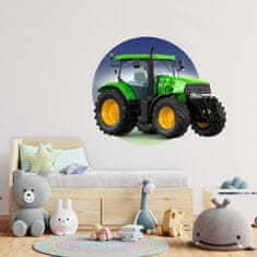 Decoralina Dětská samolepka na zeď 92x77cm - Zelený traktor