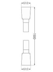 Mexen Sprchová hadice 150 cm, chrom (79450-00)