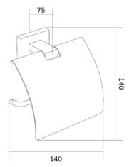 Mexen Arno držák toaletního papíru, chrom (7020733-00)