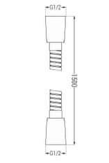 Mexen Sprchová hadice 150 cm, bílá (79460-20)