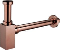 Mexen Umyvadlový sifon hranatý, růžově zlatý (79960-60)