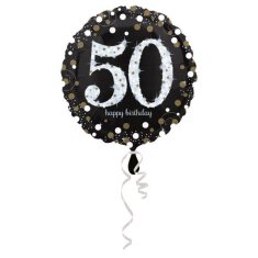 Balón foliový 50 let - Happy birthday - narozeniny - 43 cm
