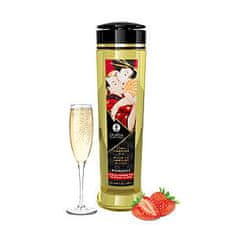 Shunga Profesionální masážní olej Shunga Erotic Massage Oil Romance Sparkling Strawberry Wine 240 ml