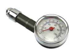 GEKO Manometr s ventilem, kovové pouzdro, 0,5-7,5 bar 