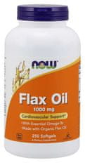 NOW Foods Flax oil, Lněný olej, 1000 mg, 250 softgelových kapslí
