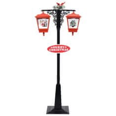 shumee Vánoční pouliční lampa se Santou černo-červená 81x40x188 cm PVC