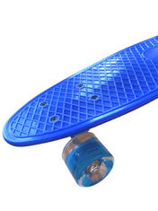 Pennyboard s LED kolečky, 56 cm DARK BLUE S-150