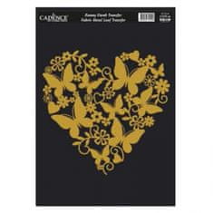 Aladine Zlatá nažehlovací nálepka 21x30 cm - srdce