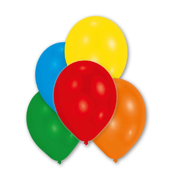 Amscan 10 latexových balónků metalické, barevné 27,5 cm