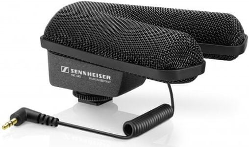 kondenzátorový mikrofon sennheiser mke 440 ochrana vůči větru 3,5mm jack vstup přepínatelná citlivost pružné uchycení mikrofonní kapsle vhodný pro digitální kamery a fotoaparáty typ polopuška