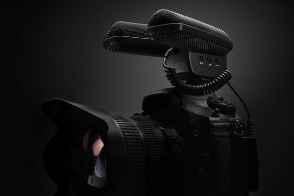  kondenzátorový mikrofon sennheiser mke 440 ochrana vůči větru 3,5mm jack vstup přepínatelná citlivost pružné uchycení mikrofonní kapsle vhodný pro digitální kamery a fotoaparáty typ polopuška 