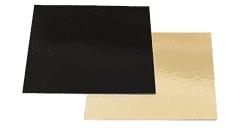 Decora Podložka pod dort čtvercová zlato černá 32x32cm 