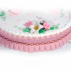 Dekora Ozdobný lem na kraj dortu 1m v růžové barvě 