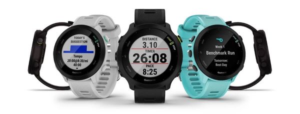 Chytré hodinky Garmin Forerunner 55, sledování tepu, počet kroků, trasa, GPS, monitorování spánku VO2 VO2 max sportovní aktivity měření výkonu