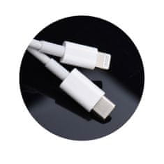 Kabel Lightning / USB-C, PD 18W, bílá pro apple iPhone / iPad / iPod, 1m, 3ks