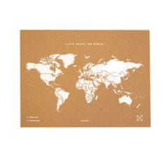 Decor By Glassor Korková nástěnka mapa světa XXL