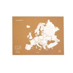 Decor By Glassor Korková nástěnka mapa Evropy XL