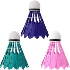 NILS badmintonové míčky z peří NBL6213 multicolor 3 ks