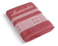 Froté ručník řecká kolekce se jménem MAMINKA - Ručník - 50x100 cm - terakota