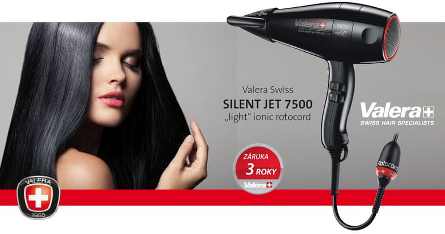 Valera fén Swiss SILENT JET 7500 "Light" Ionic D ROTOCORD (SXJ 7500 D RC) VAL000092387
