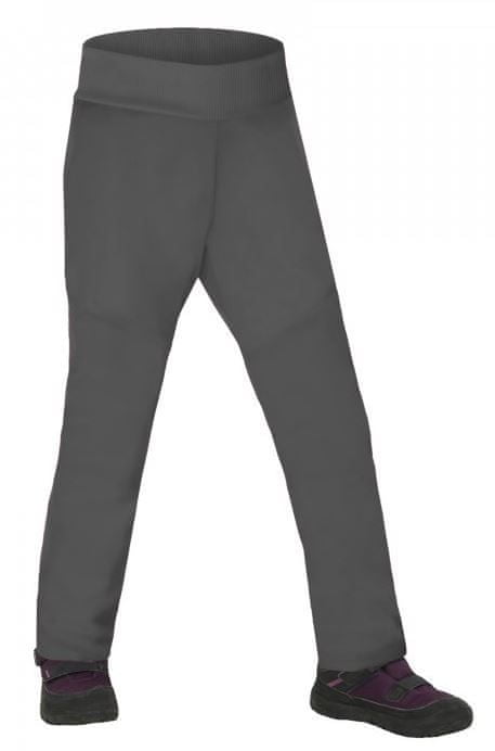 Unuo dětské softshellové kalhoty s fleecem pružné Sporty 104/110 šedá