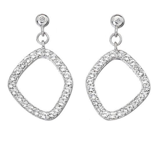 Hot Diamonds Luxusní stříbrné náušnice s diamanty a topazy Behold DE654
