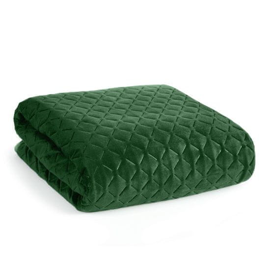 KZ Dekorativní přehoz na postel DIMON 170x210 tmavě zelený