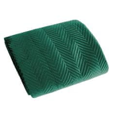 KZ Dekorativní přehoz na postel SOFIA 230x260 tmavě zelený