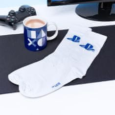 CurePink Dárkový set Playstation: Symbols hrnek a ponožky (objem 300 ml|EU 41-46)