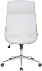 BHM Germany Kancelářská židle Varel, syntetická kůže, přírodní / bílá