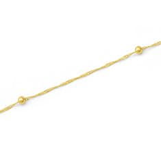 Beneto Exclusive Elegantní zlatý náramek s kuličkami Lambáda AUB0004 (Délka 18 cm)