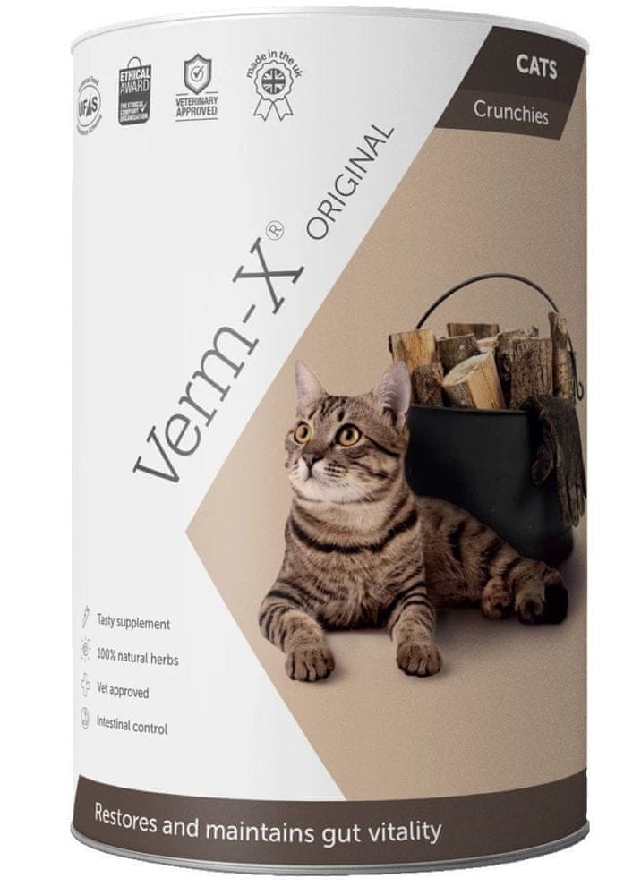Levně Verm-X Přírodní granule proti střevním parazitům pro kočky 60 g