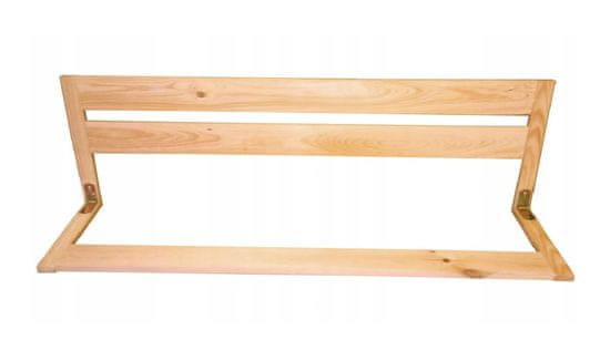 Čisté dřevo Dřevěná bezpečnostní zábrana do postele 127 cm