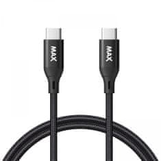 MAX kabel USB-C, 95W, 1 m, opletený, černý (UCCC1B)