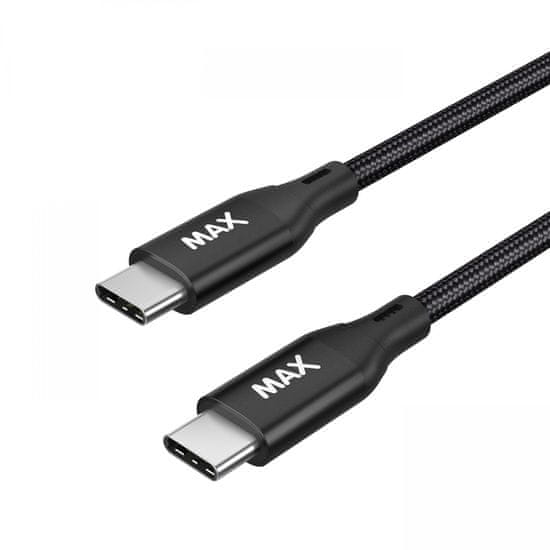 MAX kabel USB-C, 95W, 2 m, opletený, černý (UCCC2B)