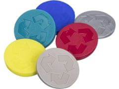 Plast Team symboly recyklační na odp.koš REC PH mix barev (6ks)