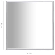 Vidaxl Zrcadlo stříbrné 60 x 60 cm