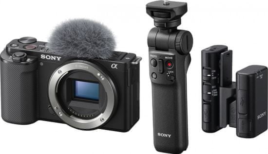 Sony ZV-E10 Body + grip GP-VPT2BT + mikrofon ECM-W2BT