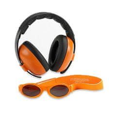 Baby Banz COMBO set Dětská ochranná sluchátka + dětské sluneční brýle Baby 0-2 roky orange