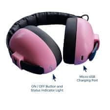 Baby Banz Dětská ochranná sluchátka Bluetooth růžová Baby 3m+
