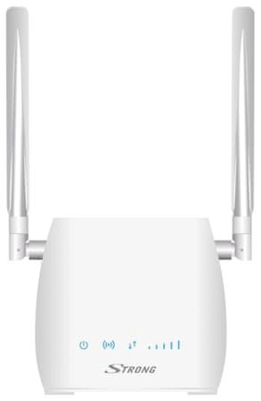 Bezdrátový Wi-Fi router modem Strong 4G LTE Router 300M 4G LTE kompatibilní připojení 2 silné externí antény 2 interní antény kompaktní elegantní WPS
