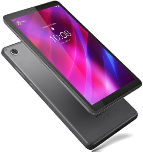 Tablet Lenovo Tab M7 3rd Gen, 2GB/32GB, LTE Wi-Fi, štíhlý, kompaktní rozměry, velký displej Full HD, GPS, dlouhá výdrž baterie android 11 dětský režim dedikový slot na paměťovou kartu přední a zadní kamera