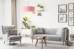 LYSNE.PL Závěsná lampa do obývacího pokoje SINTRA fi 50 cm 3xE27 dno, bílý rám , fialová