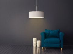 LYSNE.PL Závěsná lampa do obývacího pokoje SINTRA fi 60 cm 5xE27 dno, ,rám z kartáčované oceli , světle šedá